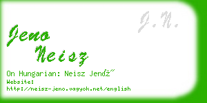 jeno neisz business card